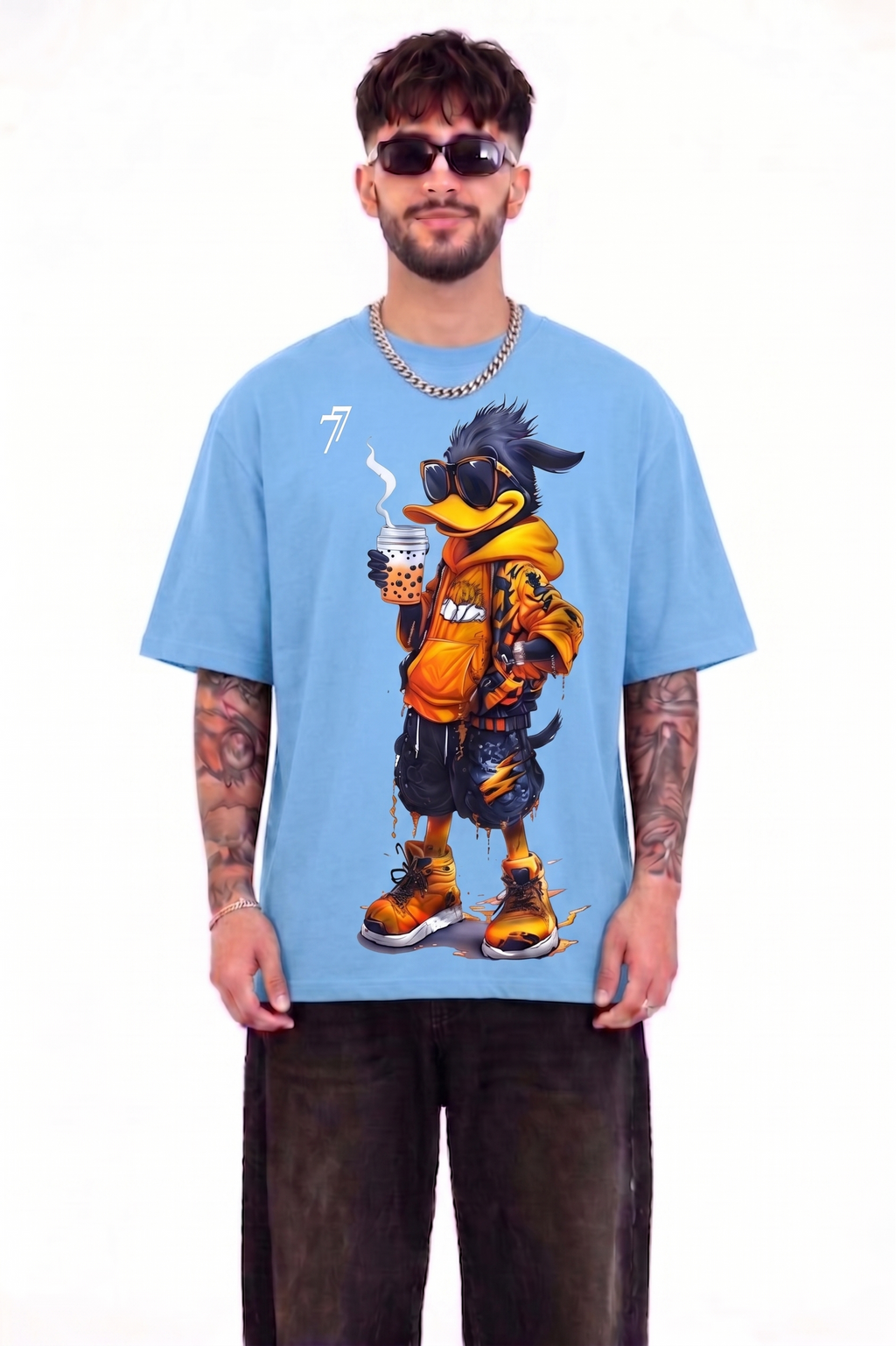 The Drip Duck Oversized Tee Blue