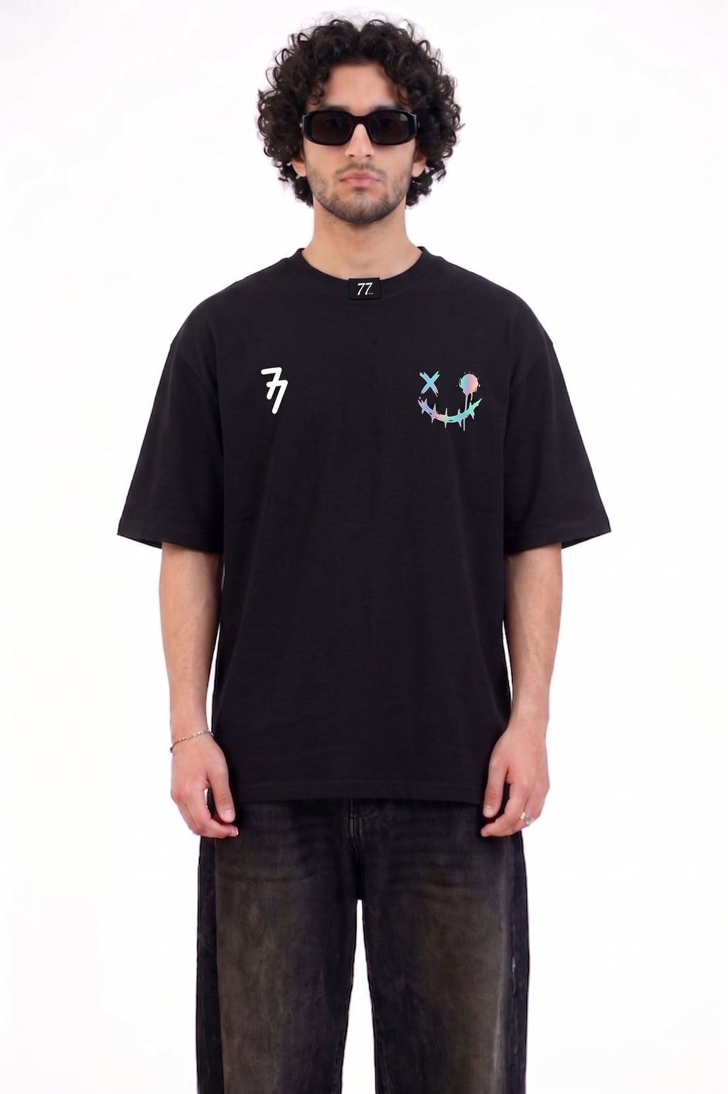 The Glitch Smile Holographic Tee