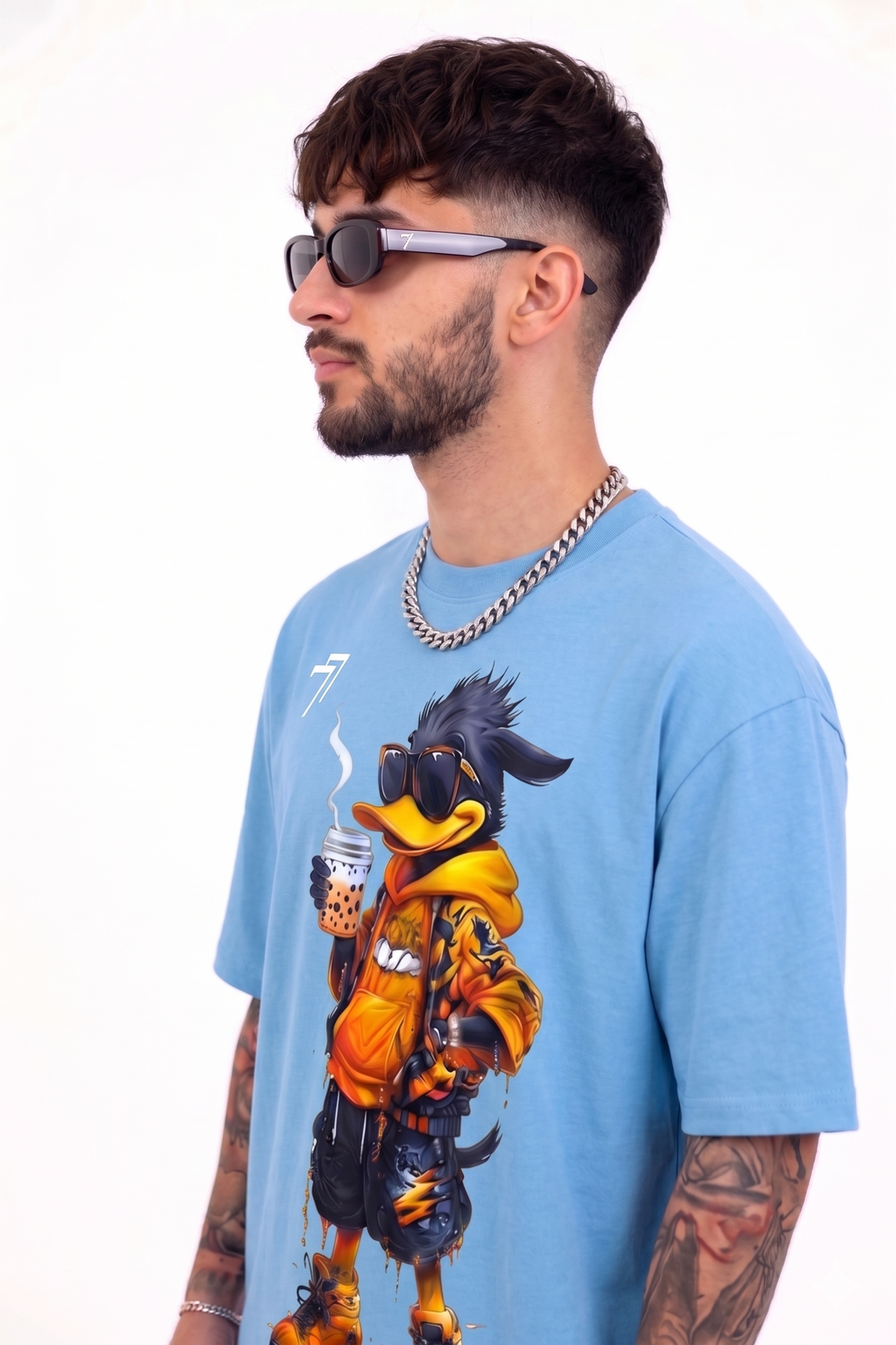 The Drip Duck Oversized Tee Blue