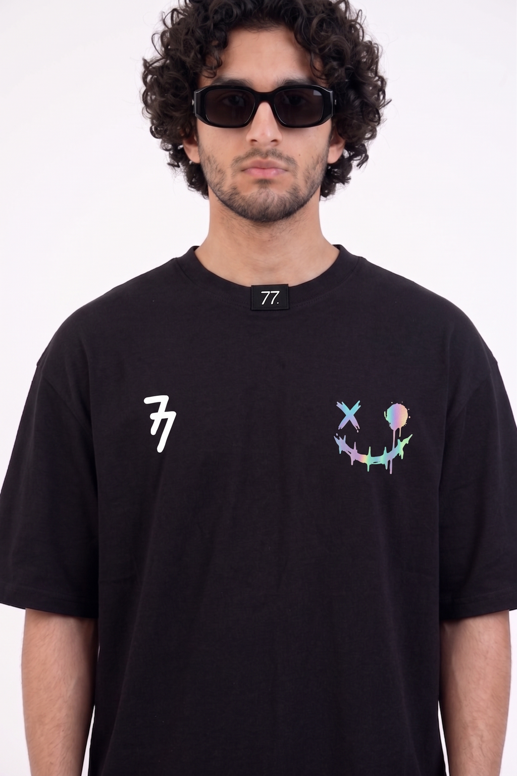 The Glitch Smile Holographic Tee