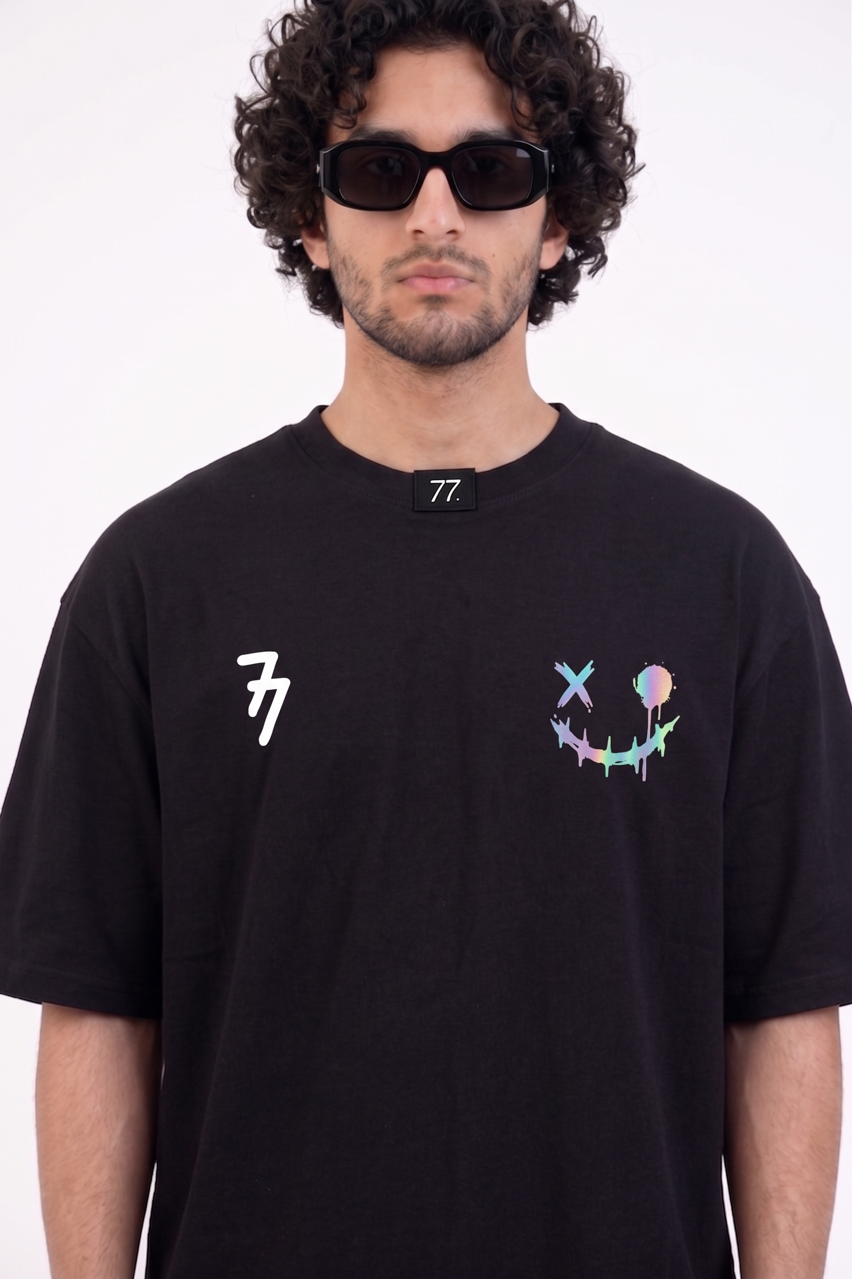 The Glitch Smile Holographic Tee